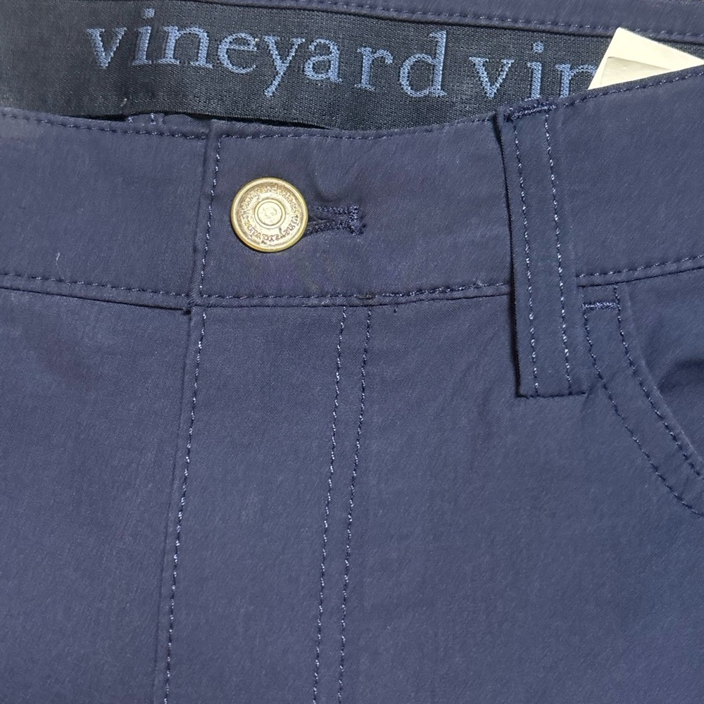 Vineyard Vines Performance Pants 30x32 Blue Stretch 5 Pocket Golf Travel - Picture 4 of 9